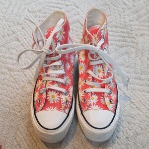 Converse Women's Floral Daisy High-Top Sneakers 5.5/36